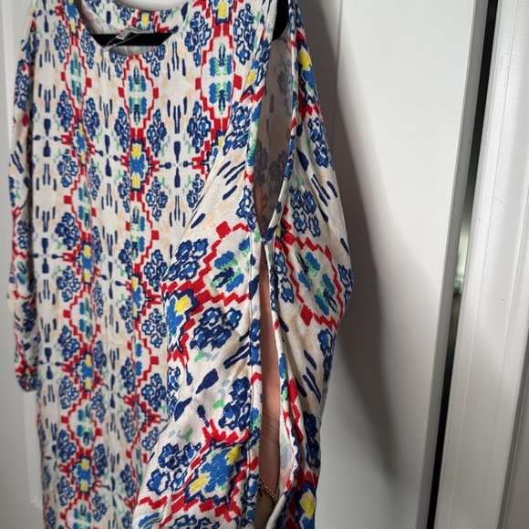 Johnny Was Geometric Open Sleeve Shift Dress - M - Picture 2 of 5